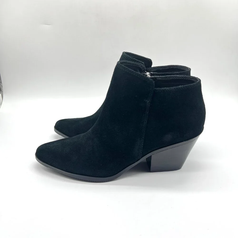 Blondo Womens Size 7 7M Noel Black Suede‎ Leather Waterproof Ankle Boots Shoes